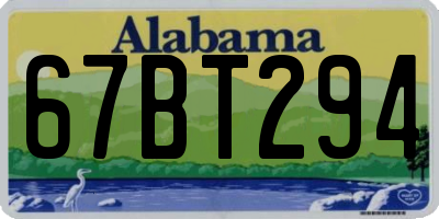 AL license plate 67BT294