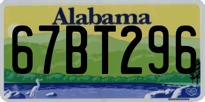 AL license plate 67BT296
