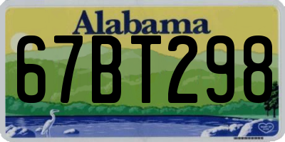 AL license plate 67BT298