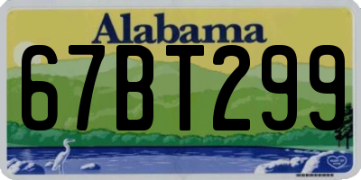 AL license plate 67BT299