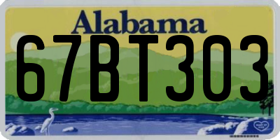 AL license plate 67BT303