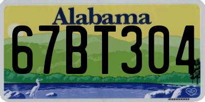 AL license plate 67BT304