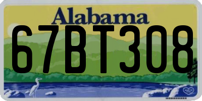 AL license plate 67BT308