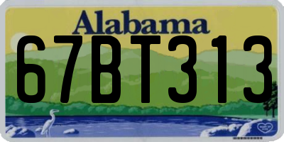 AL license plate 67BT313
