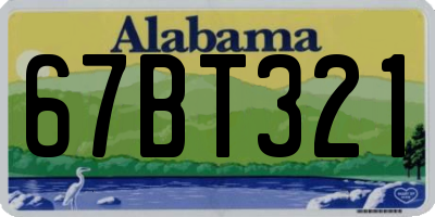 AL license plate 67BT321