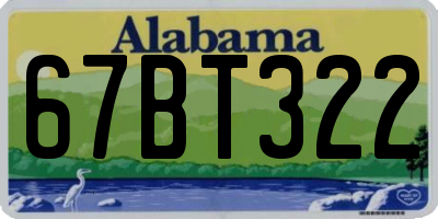 AL license plate 67BT322