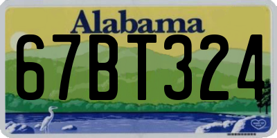 AL license plate 67BT324