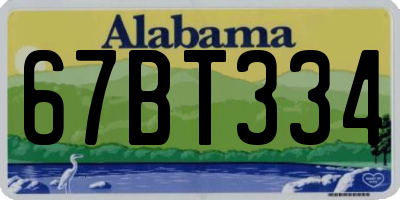 AL license plate 67BT334