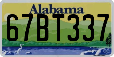 AL license plate 67BT337