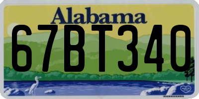 AL license plate 67BT340