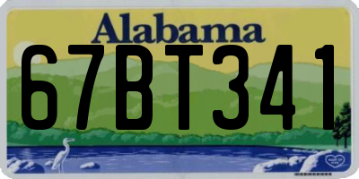 AL license plate 67BT341