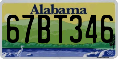 AL license plate 67BT346