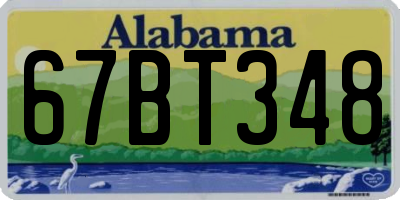 AL license plate 67BT348