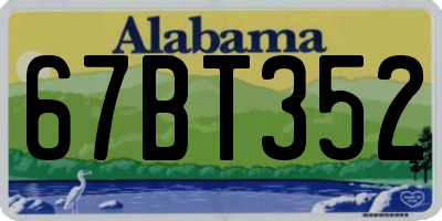 AL license plate 67BT352