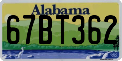 AL license plate 67BT362