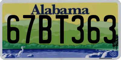AL license plate 67BT363