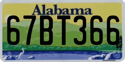 AL license plate 67BT366