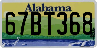 AL license plate 67BT368