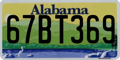 AL license plate 67BT369