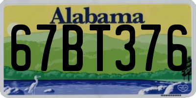 AL license plate 67BT376