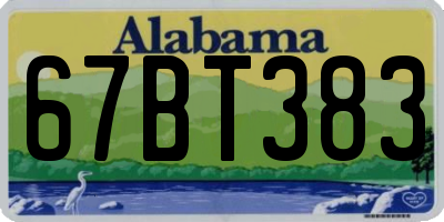 AL license plate 67BT383