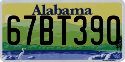AL license plate 67BT390