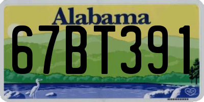 AL license plate 67BT391