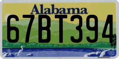 AL license plate 67BT394