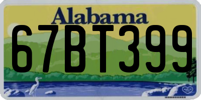 AL license plate 67BT399