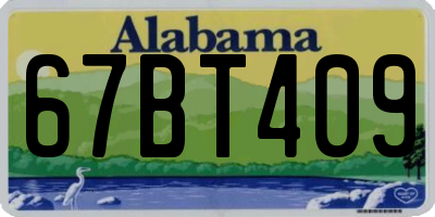 AL license plate 67BT409