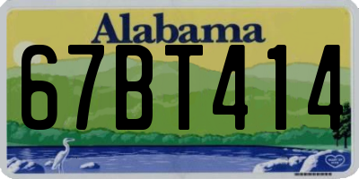 AL license plate 67BT414