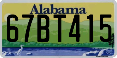 AL license plate 67BT415