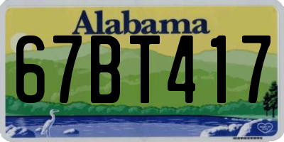 AL license plate 67BT417
