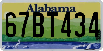 AL license plate 67BT434
