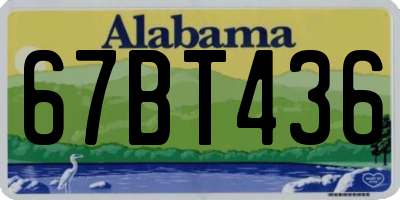 AL license plate 67BT436