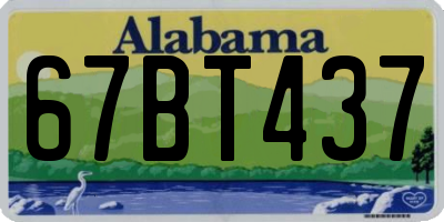 AL license plate 67BT437