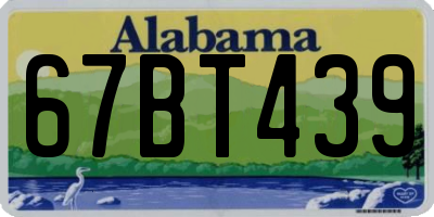 AL license plate 67BT439