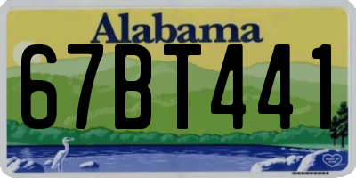 AL license plate 67BT441