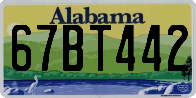 AL license plate 67BT442