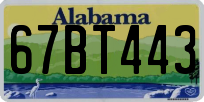 AL license plate 67BT443