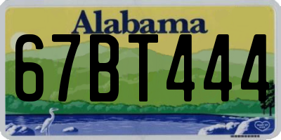 AL license plate 67BT444