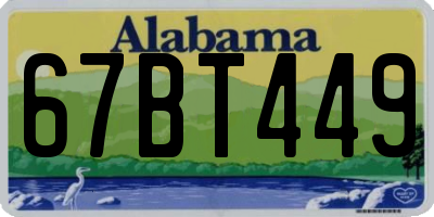 AL license plate 67BT449