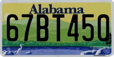 AL license plate 67BT450