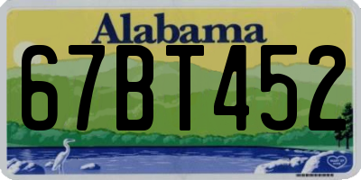AL license plate 67BT452