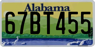 AL license plate 67BT455