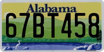 AL license plate 67BT458