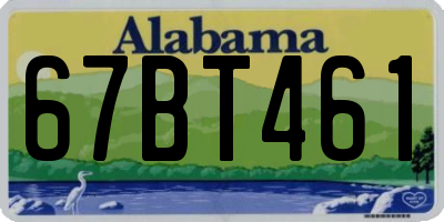 AL license plate 67BT461