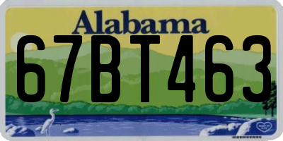 AL license plate 67BT463