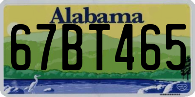 AL license plate 67BT465
