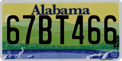 AL license plate 67BT466